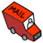 Little Red Mail Truck Icon